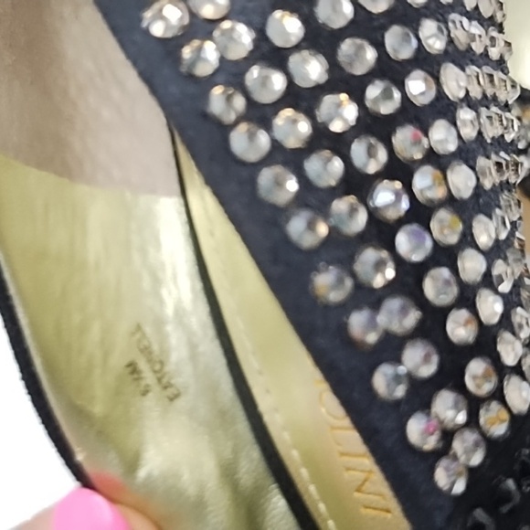 Enzo Angiolini silver gold and black rhinestones platform shoes Size: 6.5 - Picture 8 of 8